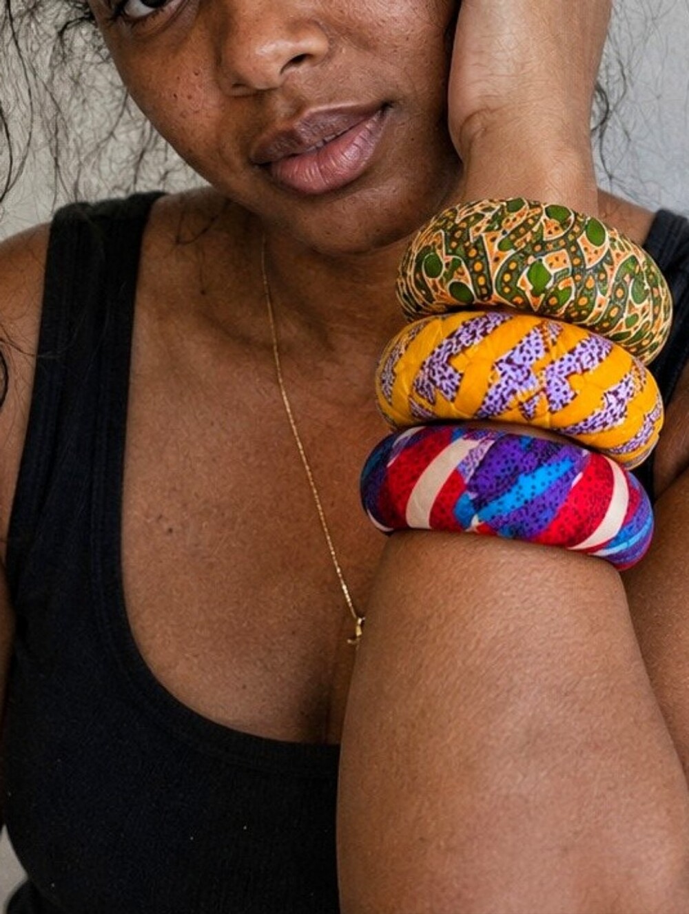 AFRICAN FABRIC BANGLE (SET OF 3)